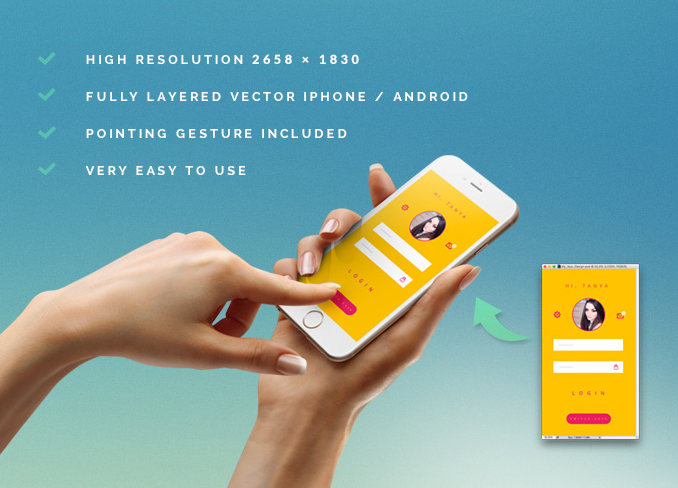 Download High-resolution iPhone 6 PSD MockUp Free Download - LTHEME