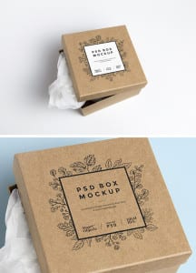 Download Cardboard Box Free PSD MockUp - LTHEME