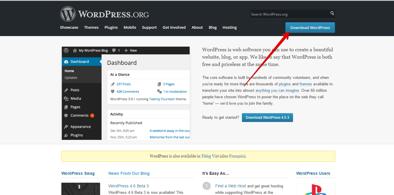 download wordpress is