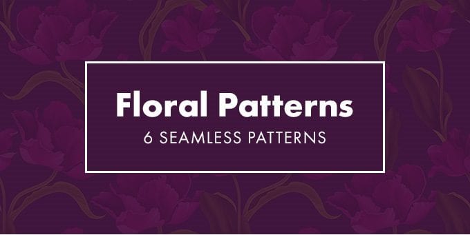 Set Of 6 Seamless Floral Patterns