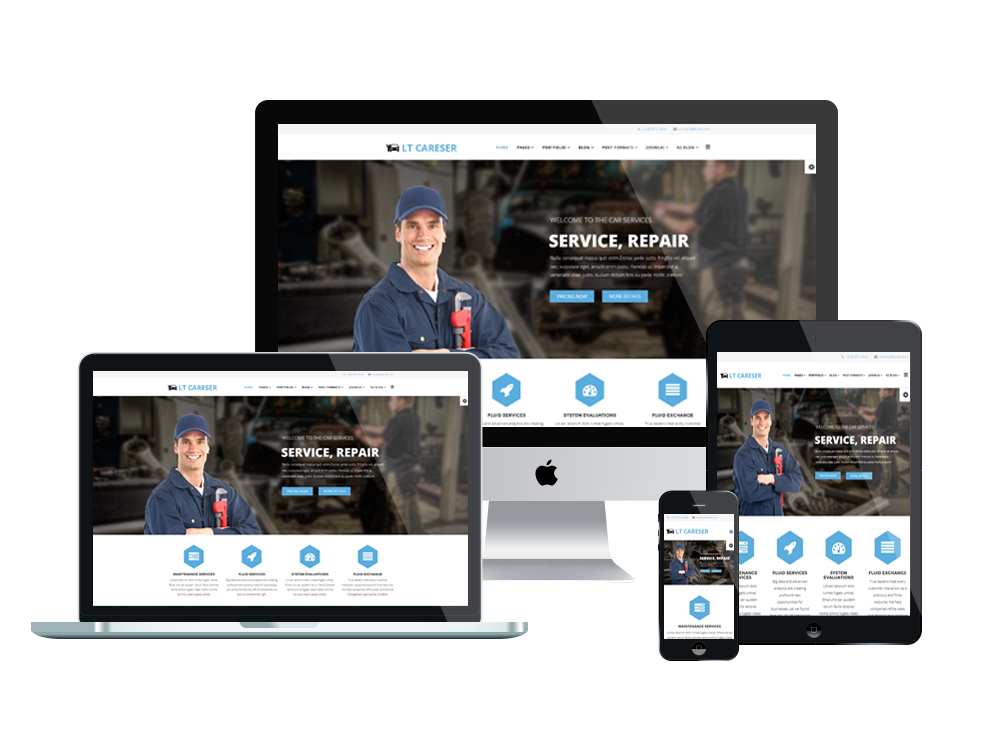 LT Careser – Free Responsive Car Services / Repair WordPress theme