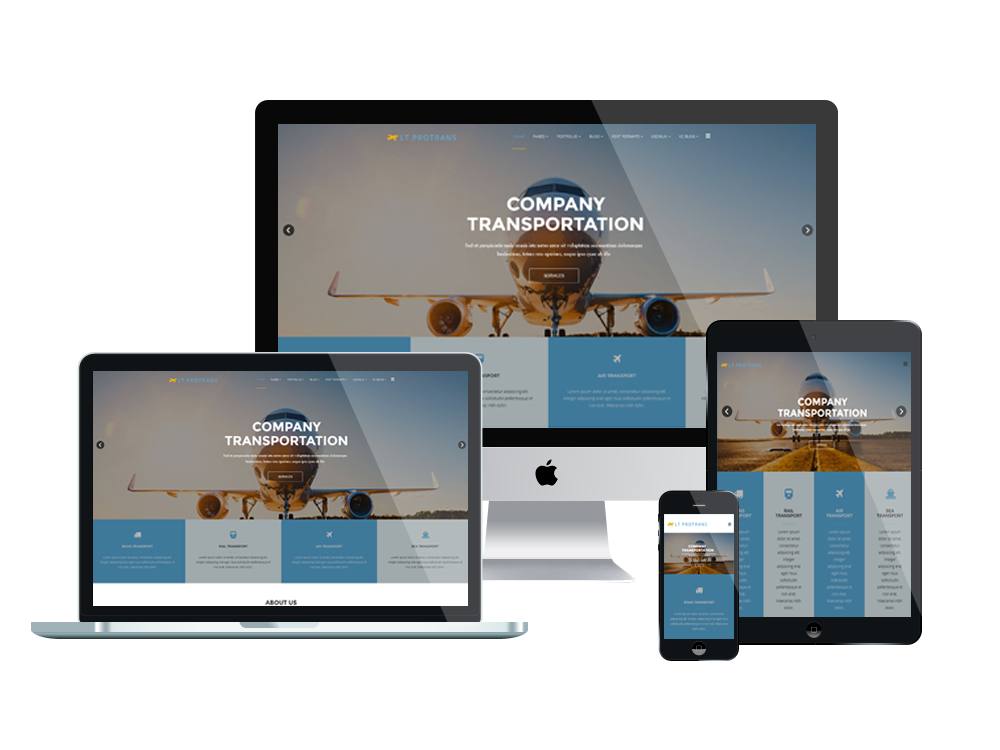 LT ProTrans – Free Responsive Automotive / Transport WordPress theme