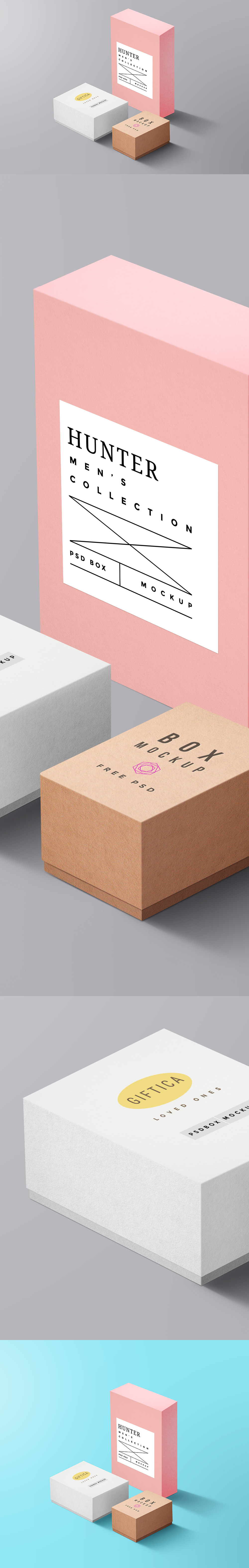 Download Packaging Boxes Free PSD MockUp - LTHEME