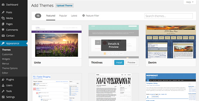 Install Wordpress Theme 3