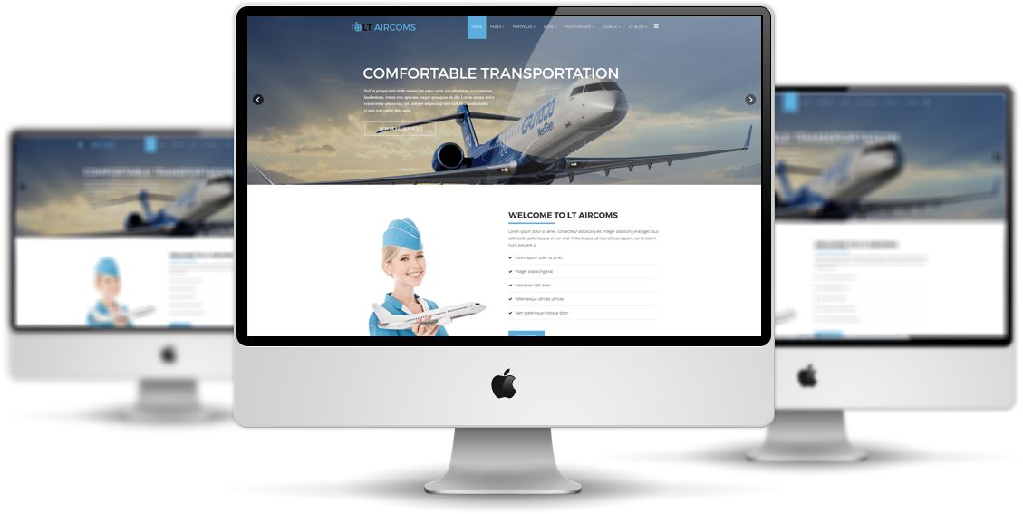 LT Aircoms – Premium Private Airplane Company / Air Transport Services Joomla template
