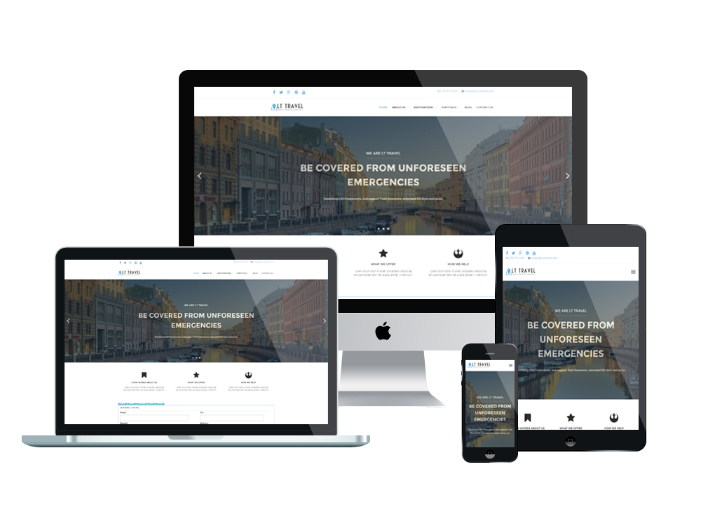 LT Travel – Free Responsive Hotel / Travel WordPress theme