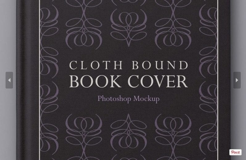 Free Hardback Book Cover Mockup PSD Template