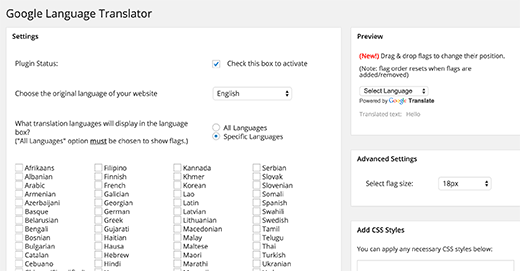 Using Google Translate To Create A Multilingual Site In Wordpress While Adding Human Translations Definitely Creates A Better User Experience, You May Not Have The Resources Or Time To Do That. In That Case, You Can Try Using Google Translate To Automatically Translate Content On Your Site. First Thing You Need To Do Is Install And Activate The Google Language Translator Plugin. Upon Activation, Visit Settings » Google Language Translator To Configure The Plugin.