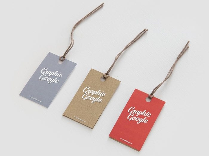 Label Hang Tag Logo Mockup PSD