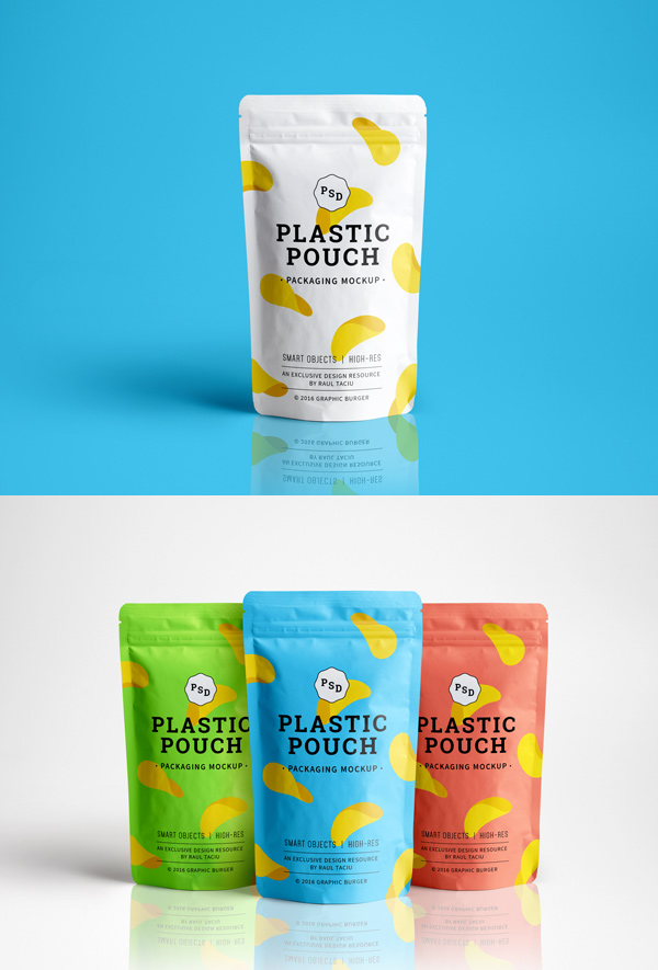 Download Photorealistic Plastic Pouch Free Packaging MockUp - LTHEME