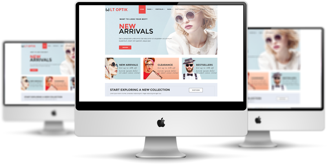LT Optik – Premium Private Eye Glasses / Eyewear VirtueMart Joomla template