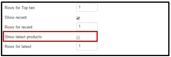 How to remove latest products from the VirtueMart homepage ?