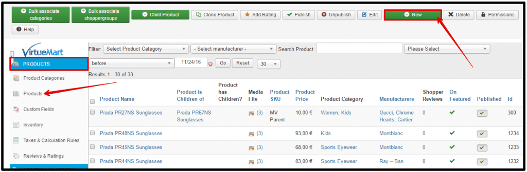 How to add a new Product in VirtueMart for Joomla 3.x ?
