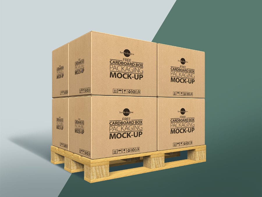 Cardboard Box MockUp Free PSD Template - LTHEME