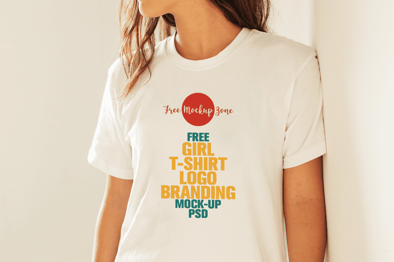 Download Girl T Shirt Logo Branding Psd Mockup Template Ltheme