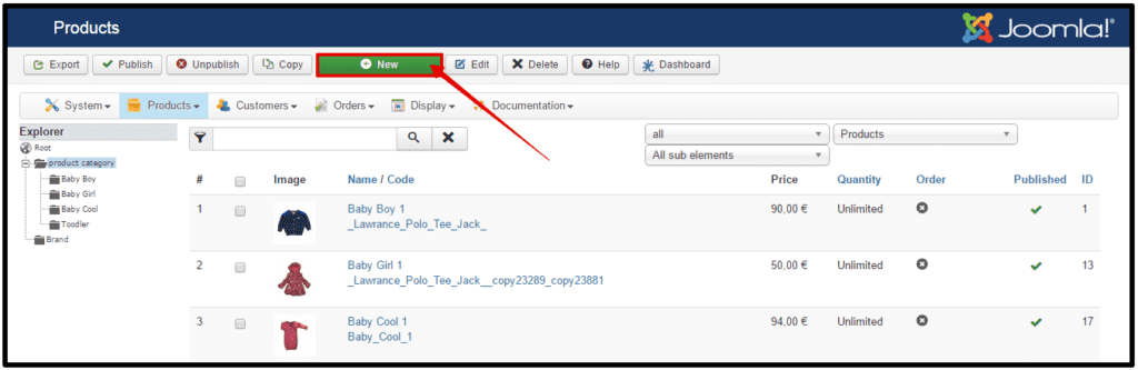 How to add a new Product in HikaShop for Joomla 3.x ?