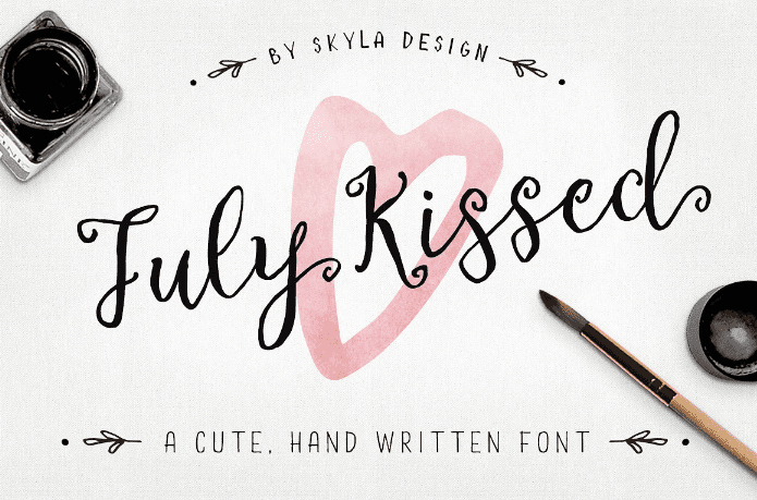 July Kissed Handwritten Free Typeface