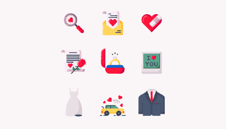 Pack Of Free Valentine Icons