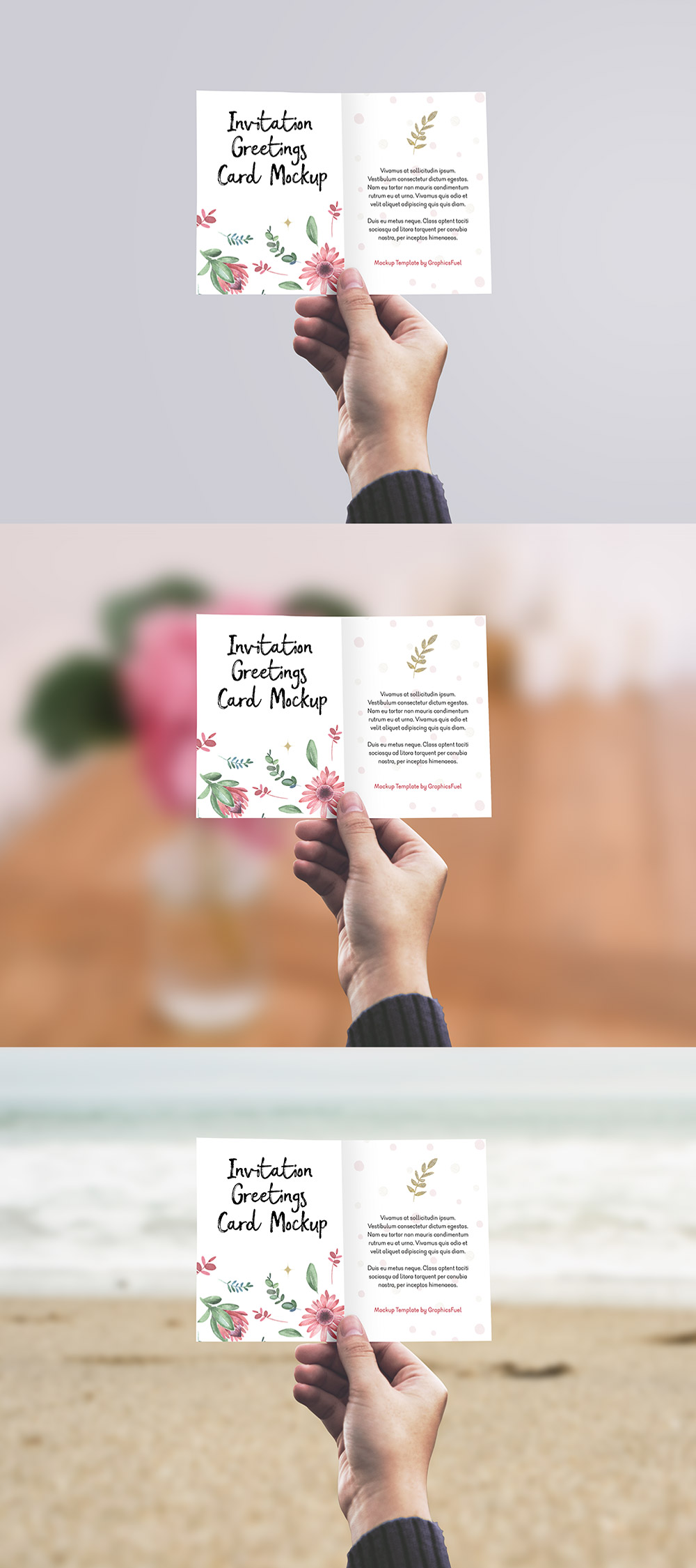 Download Invitation / Greeting Card PSD MockUp - LTHEME