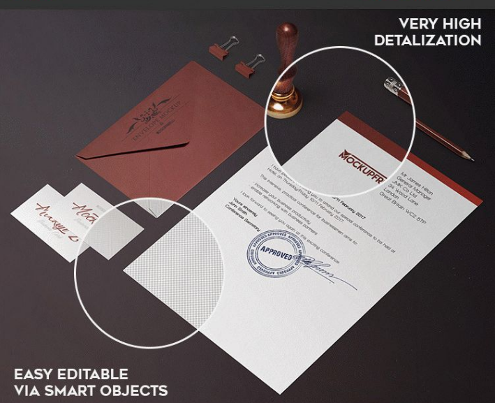 Craft Stationery Branding MockUp PSD Template LTHEME