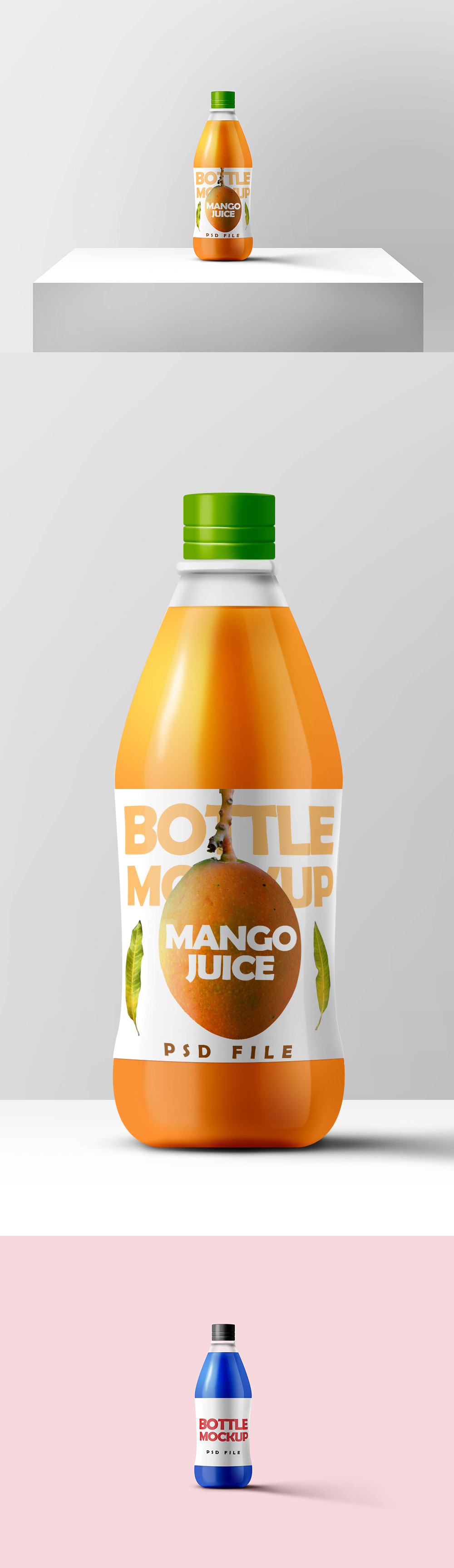 Juice Bottle Mockup Free PSD Template - LTHEME