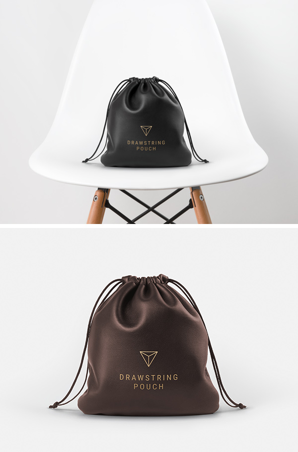 Download Leather Drawstring Pouch PSD MockUp - LTHEME