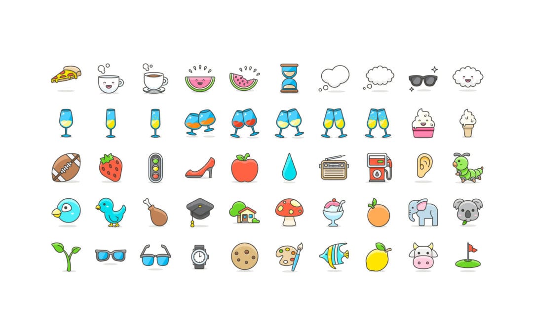 Pack Of 100 Vector Cute Emoji