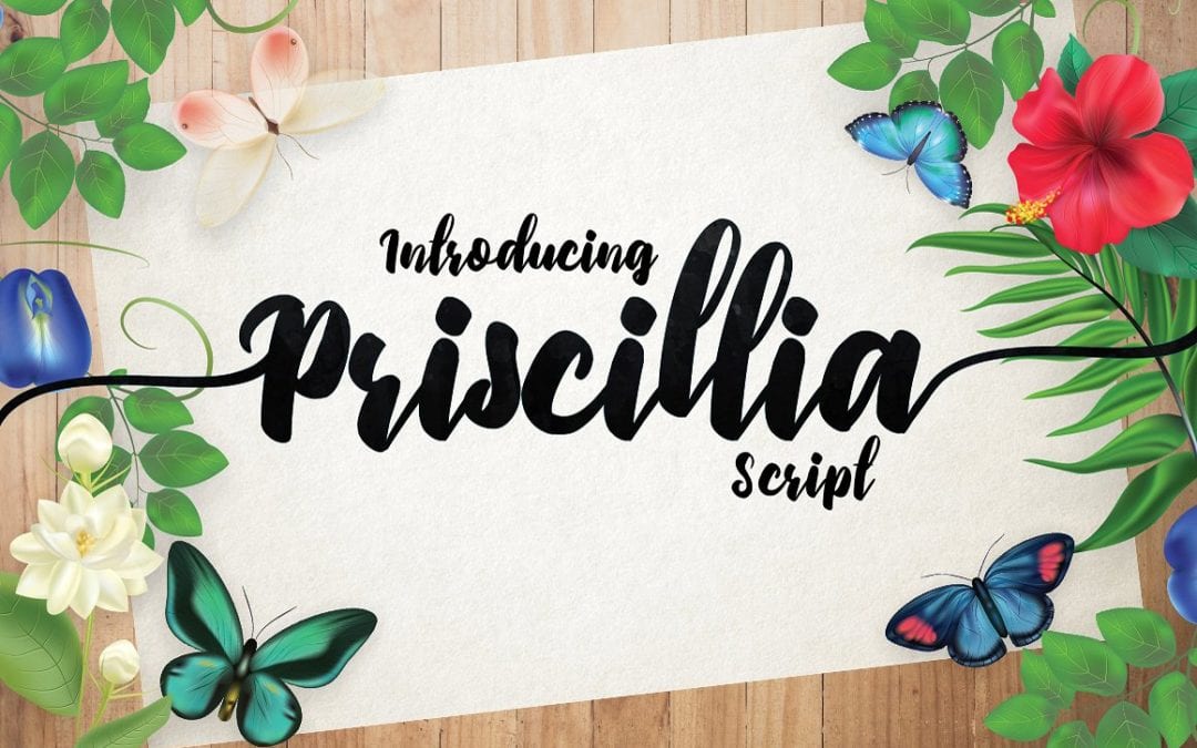 Priscillia Free Script Typeface
