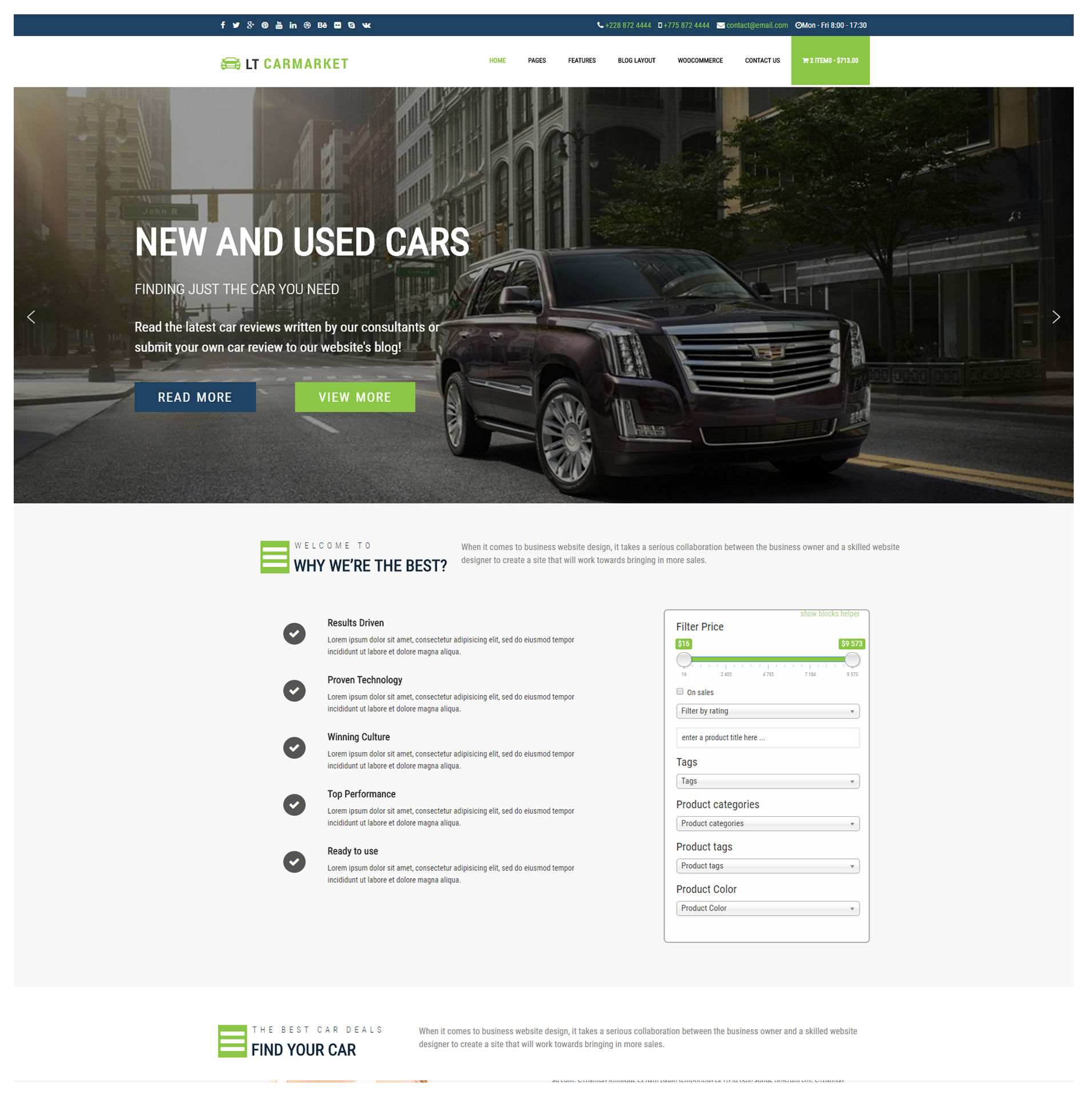 LT Carmarket – Car Dealer WordPress Theme