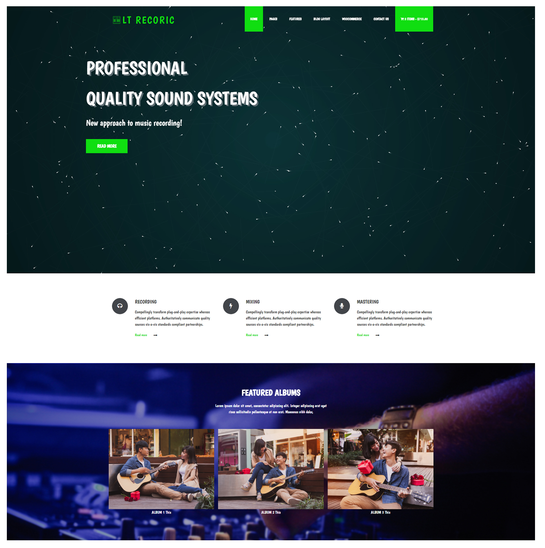 LT Recoric – Music WordPress Theme