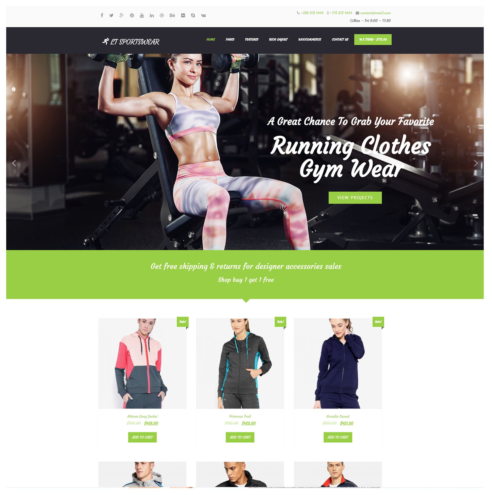 LT Sportswear – Sportswear WordPress Theme