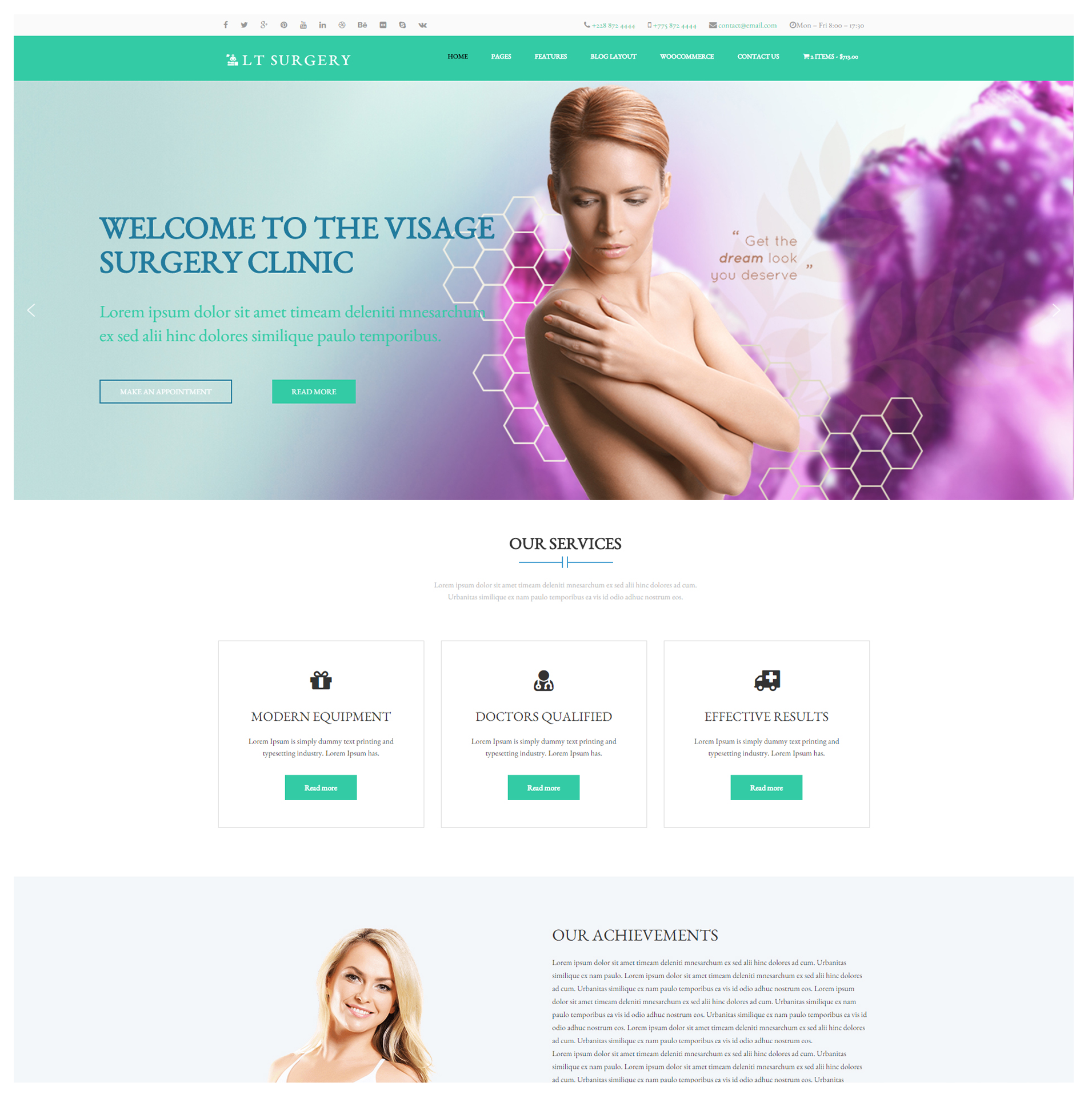 LT Surgery – Plastic Surgery WordPress Theme
