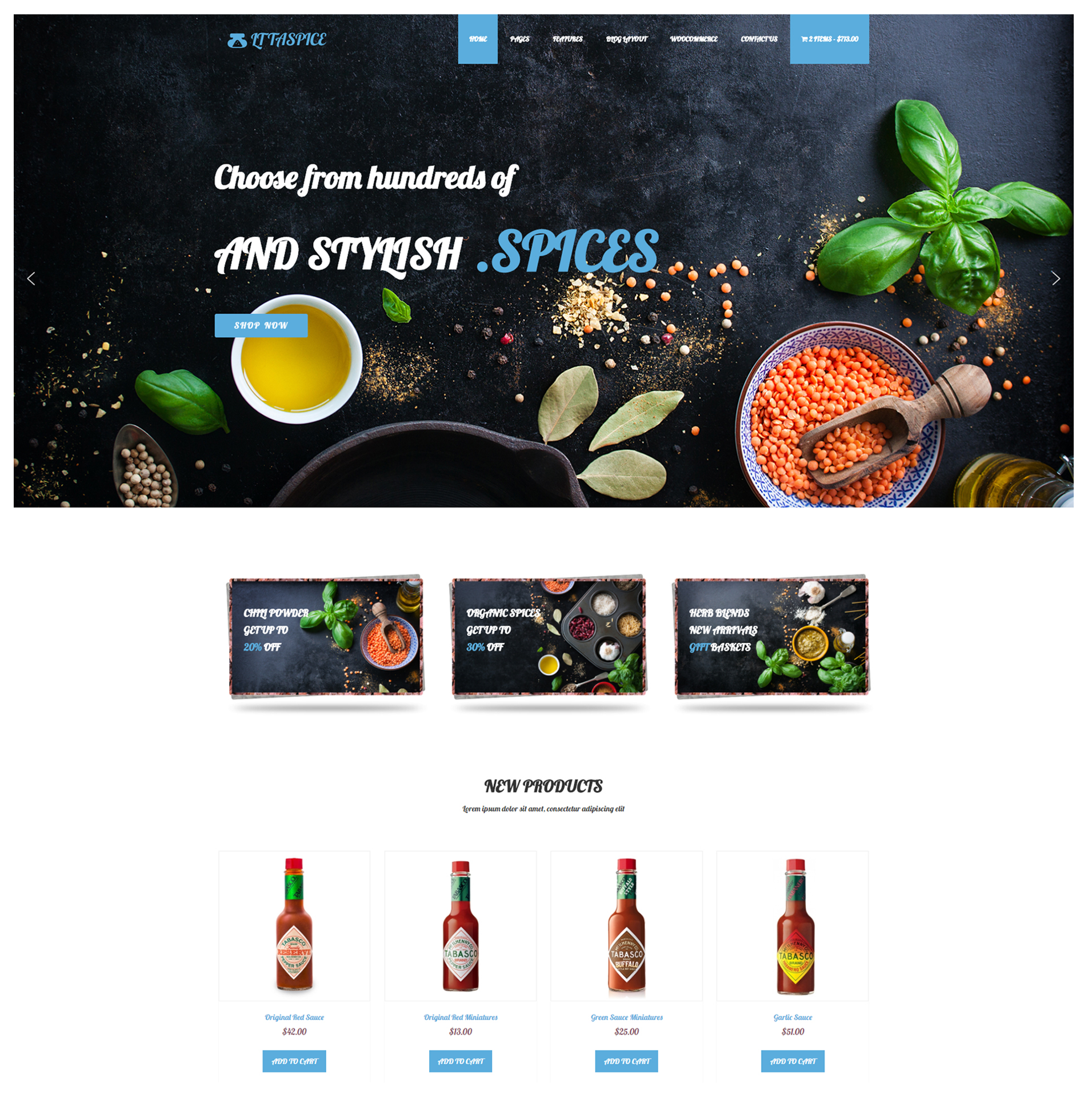 LT Taspice – Organic Food WordPress Theme
