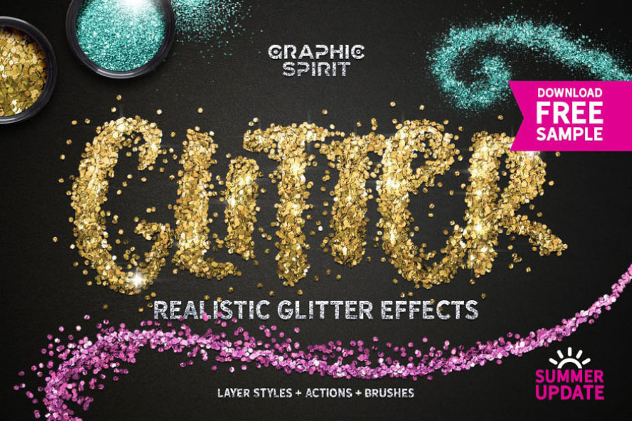 glitter styles photoshop free download