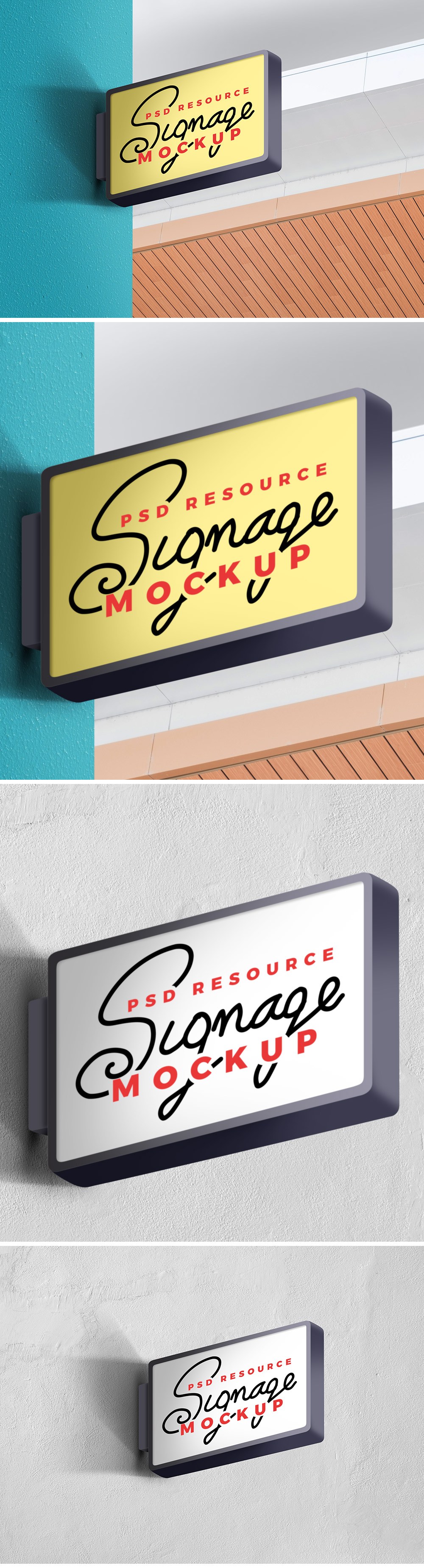 Download Free Wall Sign MockUp PSD Template - LTHEME