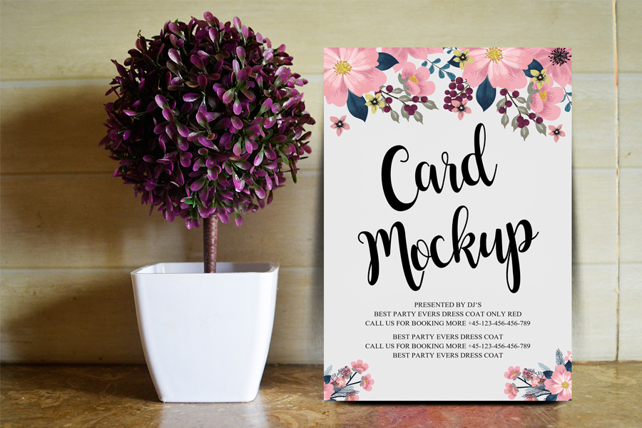 Download Floral Card Free Psd Mockup Template Ltheme