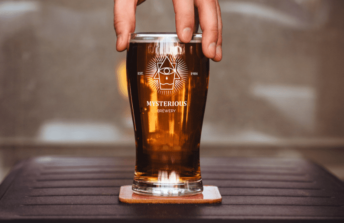 Free Beer Glass PSD MockUp Template
