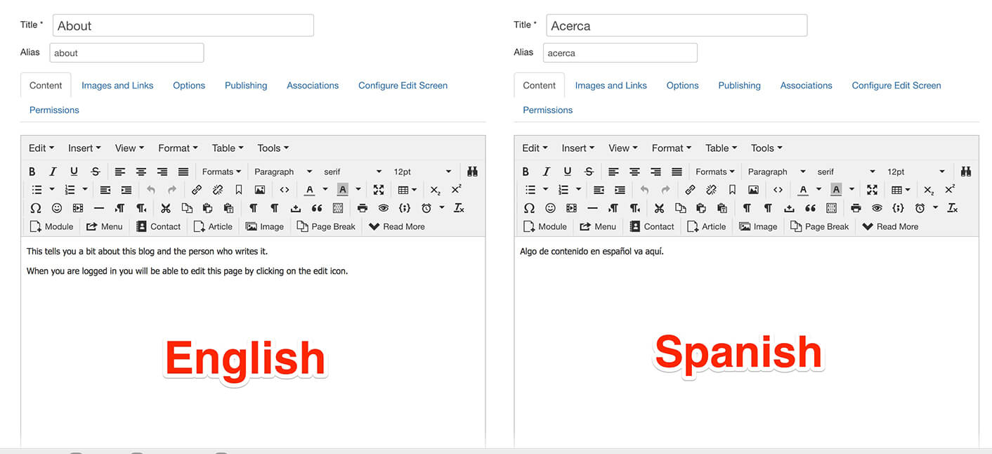 Multilingual Associations - New Feature In Joomla 3.7