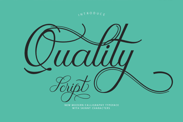 Quality Modern Script Typeface