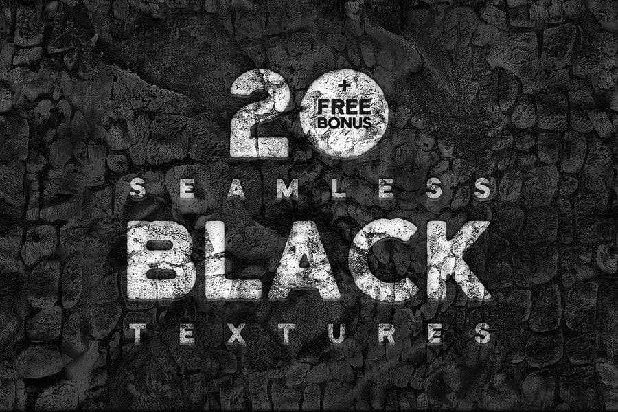 Set Of 20 Seamless Black Free Textures