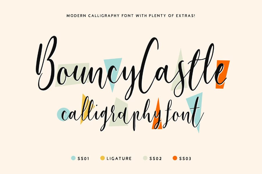 Bouncy Castle Free Calligraphy Fonts