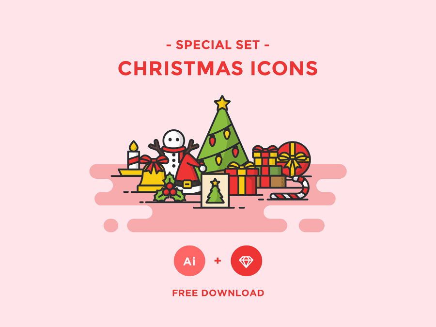 Free Christmas Icons Vector Pack