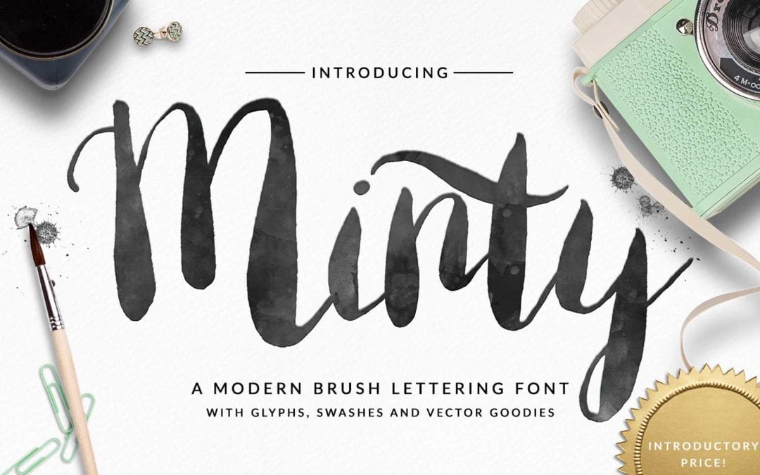 Minty Brush Lettering Font