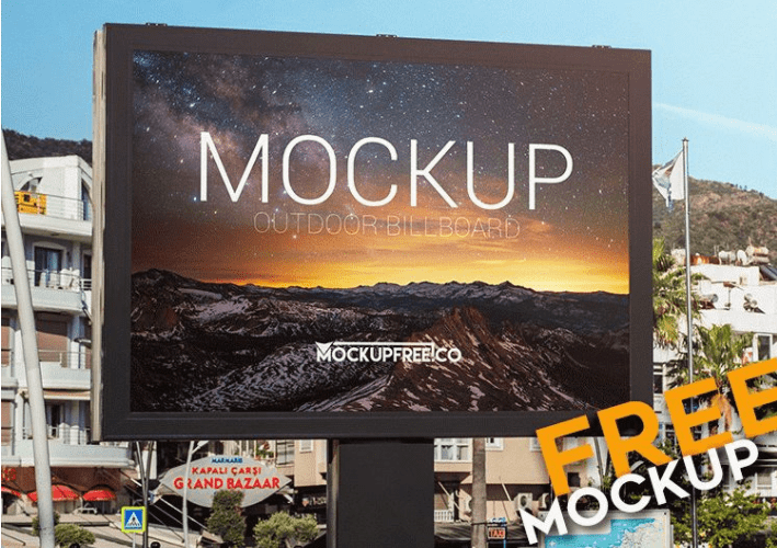 Outdoor Advertising Mockup PSD Template