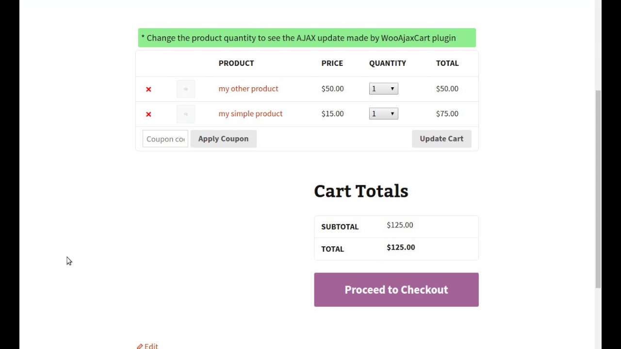 Woocommerce Ajax Cart Plugin