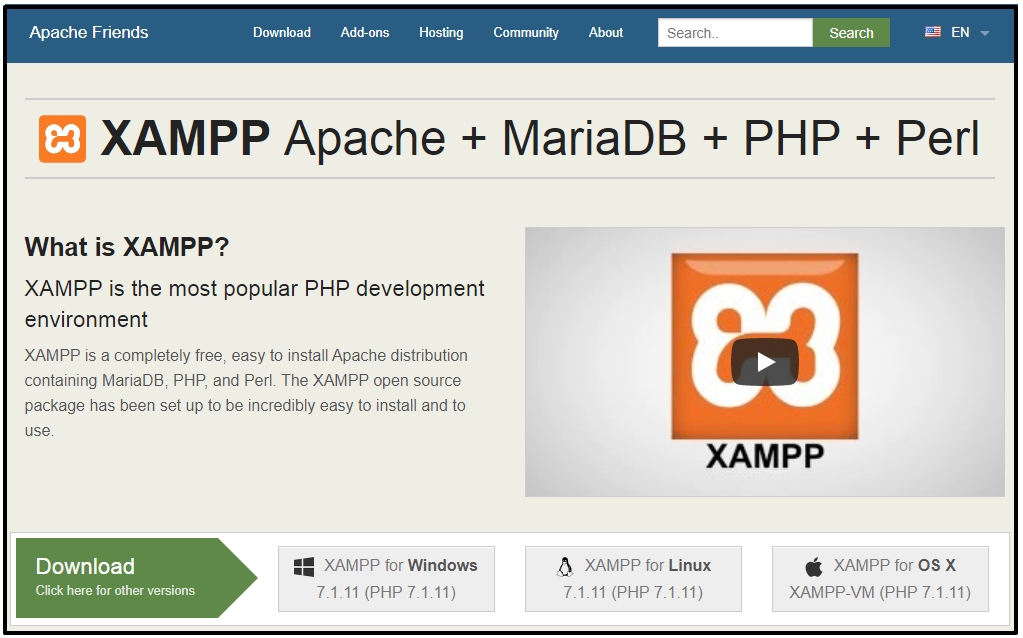 xampp for windows 10 download