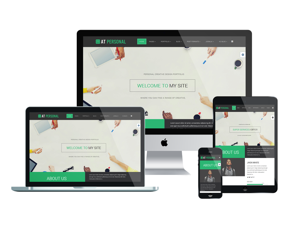 3. At Personal – Free Profile / Personal Joomla Template
