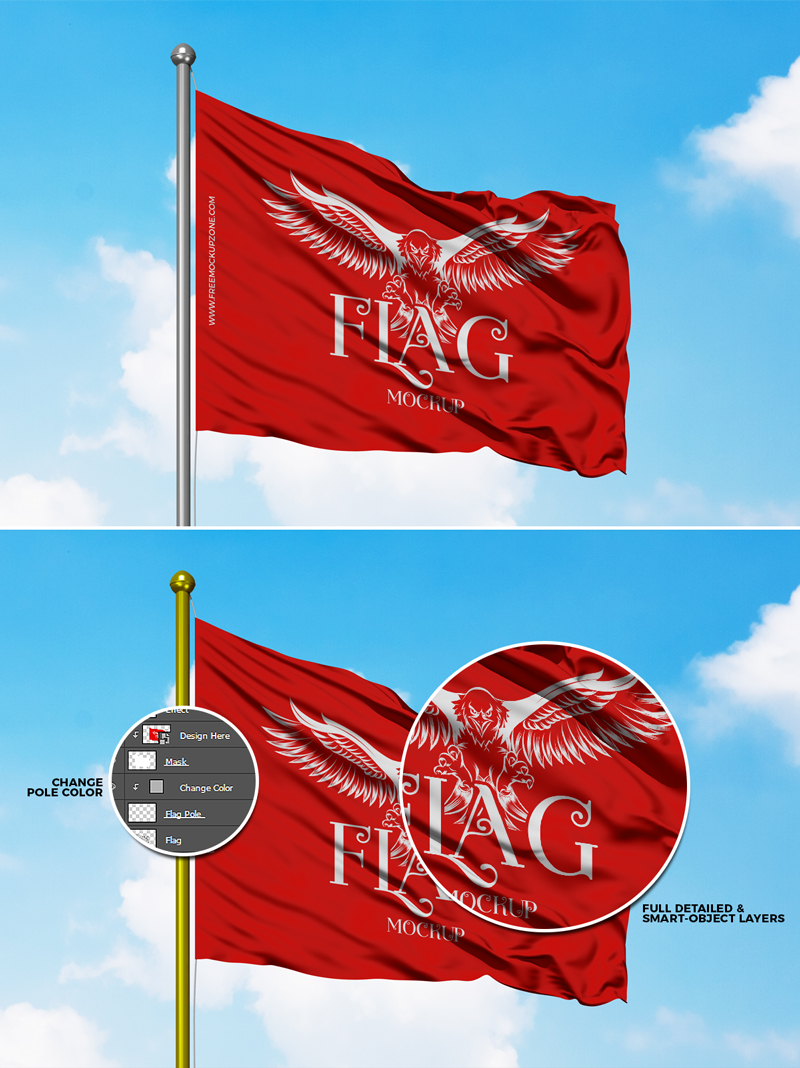 Download Flag Mockup Psd Template Ltheme