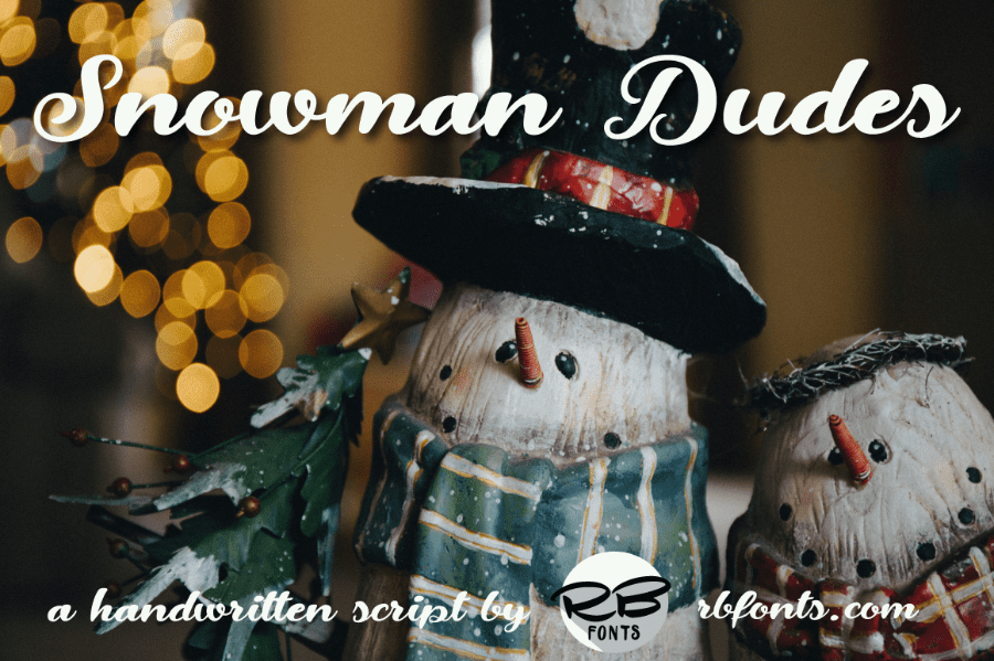 Snowman Dudes Handmade Free Font