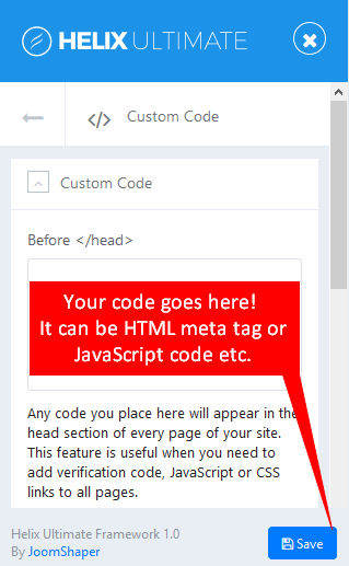 How to customize Helix Ultimate Framework With Custom Code?